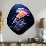 Ethereal Glow Jellyfish II - Asymmetric Metal Wall Clock