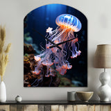Jellyfish Luminescent Beauty II - Asymmetric Metal Wall Clock