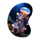 Jellyfish Luminescent Beauty II - Asymmetric Metal Wall Clock