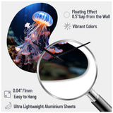 Jellyfish Luminescent Beauty II - Asymmetric Metal Wall Clock
