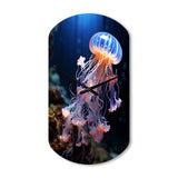 Jellyfish Luminescent Beauty II - Asymmetric Metal Wall Clock