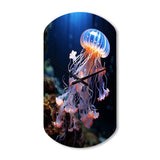 Jellyfish Luminescent Beauty II - Asymmetric Metal Wall Clock