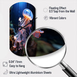Jellyfish Luminescent Beauty II - Asymmetric Metal Wall Clock