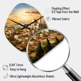 Judaism Jerusalem Cityscape I - Asymmetric Metal Wall Clock