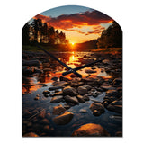Kentucky Landscape River - Asymmetric Metal Wall Clock