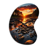 Kentucky Landscape River - Asymmetric Metal Wall Clock