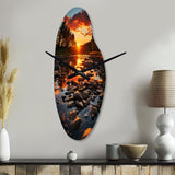 Kentucky Landscape River - Asymmetric Metal Wall Clock