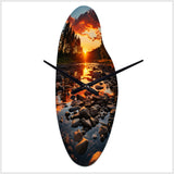 Kentucky Landscape River - Asymmetric Metal Wall Clock