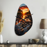 Kentucky Landscape River - Asymmetric Metal Wall Clock