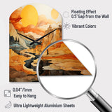 Bold Landscape Canyon Desert VI - Asymmetric Metal Wall Clock