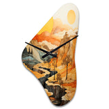 Bold Landscape Canyon Desert VI - Asymmetric Metal Wall Clock