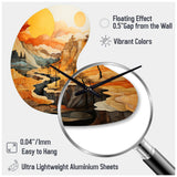 Bold Landscape Canyon Desert VI - Asymmetric Metal Wall Clock
