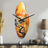 Bold Landscape Canyon Desert VI - Asymmetric Metal Wall Clock