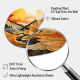 Bold Landscape Canyon Desert VI - Asymmetric Metal Wall Clock