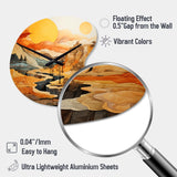Bold Landscape Canyon Desert VI - Asymmetric Metal Wall Clock