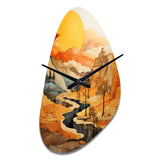 Bold Landscape Canyon Desert VI - Asymmetric Metal Wall Clock