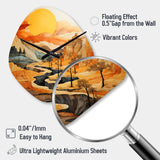 Bold Landscape Canyon Desert VI - Asymmetric Metal Wall Clock