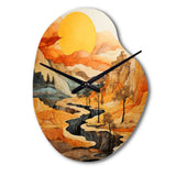 Bold Landscape Canyon Desert VI - Asymmetric Metal Wall Clock