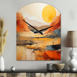Bold Landscape Canyon Desert VII - Asymmetric Metal Wall Clock