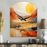 Bold Landscape Canyon Desert VII - Asymmetric Metal Wall Clock