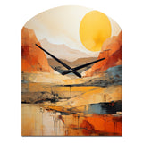 Bold Landscape Canyon Desert VII - Asymmetric Metal Wall Clock