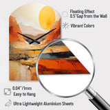 Bold Landscape Canyon Desert VII - Asymmetric Metal Wall Clock