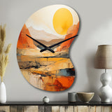 Bold Landscape Canyon Desert VII - Asymmetric Metal Wall Clock
