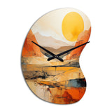 Bold Landscape Canyon Desert VII - Asymmetric Metal Wall Clock