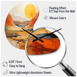 Bold Landscape Canyon Desert VII - Asymmetric Metal Wall Clock