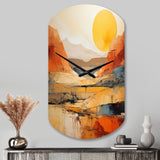 Bold Landscape Canyon Desert VII - Asymmetric Metal Wall Clock