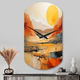 Bold Landscape Canyon Desert VII - Asymmetric Metal Wall Clock