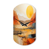 Bold Landscape Canyon Desert VII - Asymmetric Metal Wall Clock