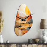 Bold Landscape Canyon Desert VII - Asymmetric Metal Wall Clock