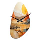 Bold Landscape Canyon Desert VII - Asymmetric Metal Wall Clock