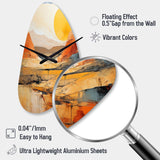 Bold Landscape Canyon Desert VII - Asymmetric Metal Wall Clock