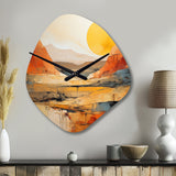 Bold Landscape Canyon Desert VII - Asymmetric Metal Wall Clock