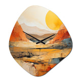 Bold Landscape Canyon Desert VII - Asymmetric Metal Wall Clock