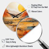 Bold Landscape Canyon Desert VII - Asymmetric Metal Wall Clock