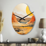 Bold Landscape Canyon Desert VII - Asymmetric Metal Wall Clock