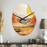 Bold Landscape Canyon Desert VII - Asymmetric Metal Wall Clock