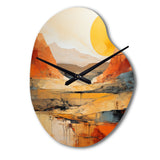 Bold Landscape Canyon Desert VII - Asymmetric Metal Wall Clock