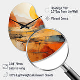 Bold Landscape Canyon Desert VII - Asymmetric Metal Wall Clock