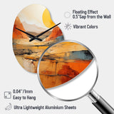Bold Landscape Canyon Desert VII - Asymmetric Metal Wall Clock