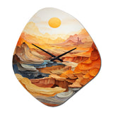Bold Landscape Canyon Desert II - Asymmetric Metal Wall Clock