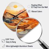 Bold Landscape Canyon Desert II - Asymmetric Metal Wall Clock