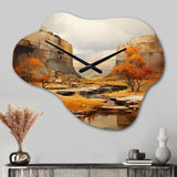 Bold Landscape Canyon Desert IV - Asymmetric Metal Wall Clock