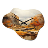 Bold Landscape Canyon Desert IV - Asymmetric Metal Wall Clock