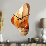 Bold Landscape Canyon Desert V - Asymmetric Metal Wall Clock