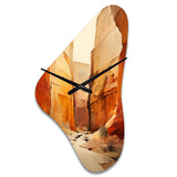 Bold Landscape Canyon Desert V - Asymmetric Metal Wall Clock