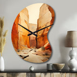 Bold Landscape Canyon Desert V - Asymmetric Metal Wall Clock